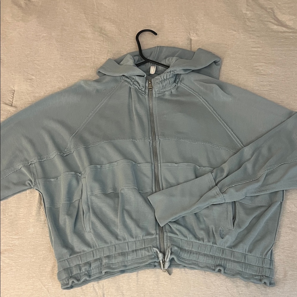 FP Movement by Free People Light Blue Bomber Jacket